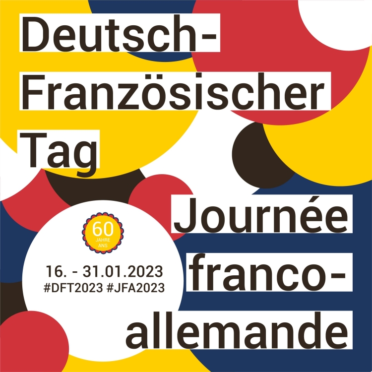 Eine farbige Grafik zur Illustration des Deutsch-Französischen Tags. © Deutsch-Französischer Bürgerfonds 