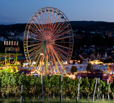 The world's biggest wine festival Wurstmarkt in Bad Dürkheim