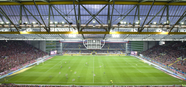 View from the southern stand to the pitch