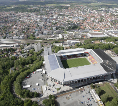 Luftaufnahme des Fritz-Walter-Stadions
