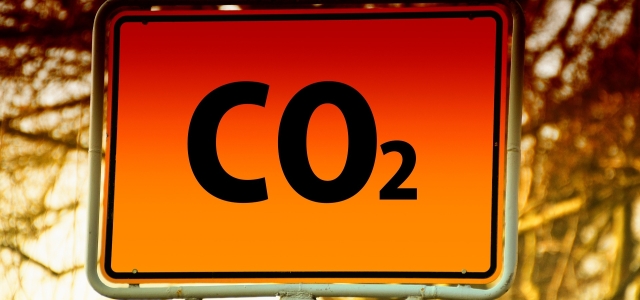 Schild mit der Aufschrift CO2