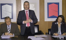 Polizeipräsident Wolfgang Erfurt, Oberbürgermeister Dr. Klaus Weichel, Bürgermeisterin Dr. Wimmer-Leonhardt © Stadt Kaiserslautern