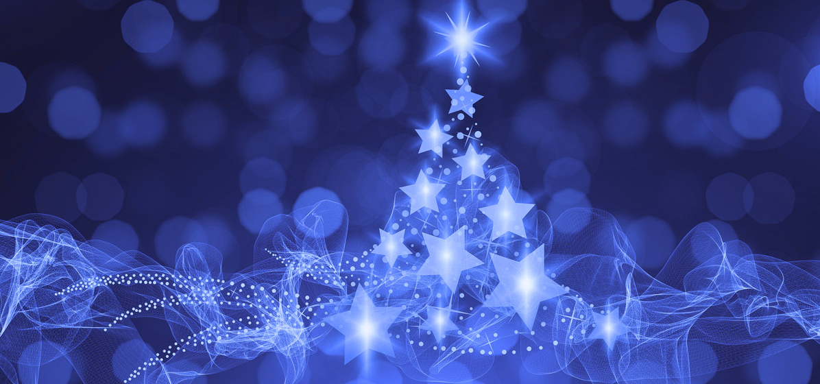 Blauer Weihnachtsbaum