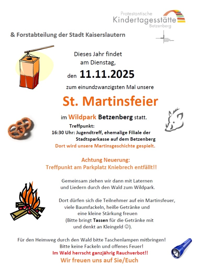 Das Poster zur Sankt-Martins-Feier 2025 © Stadt Kaiserslautern