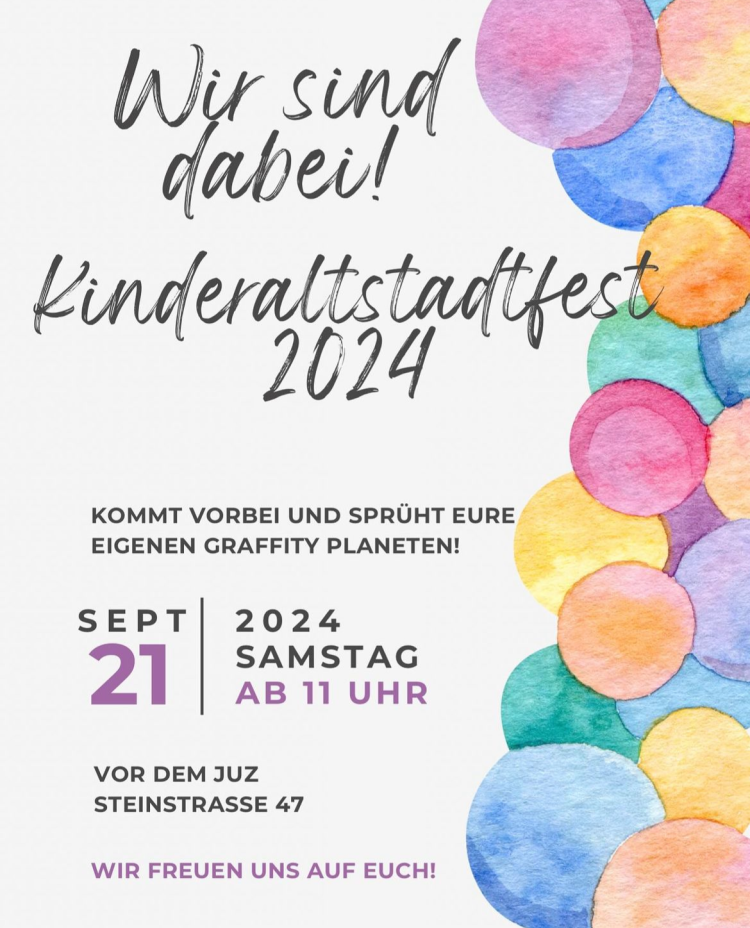 © JuPa Das Plakat des Jugendparlaments zum Kinderaltstadtfest 2024 © JuPa