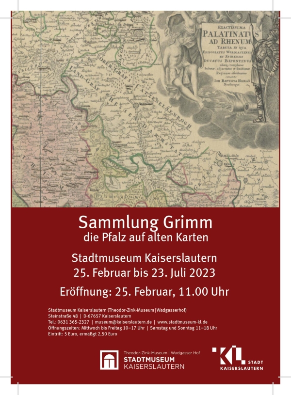Flyer Sammlung Grimm - Die Pfalz auf alten Karten