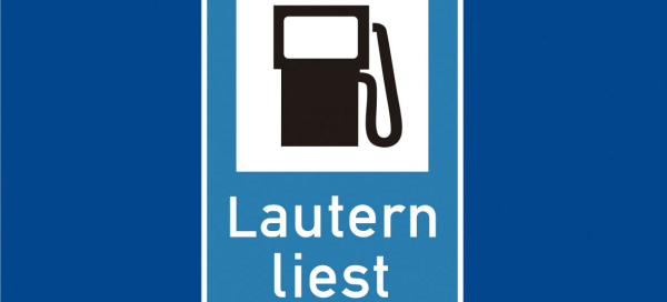 Ausschnitt aus dem Logo Verkehrsschild mit Tankstelle