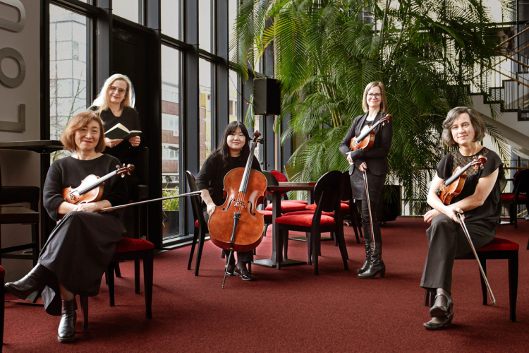 Das Streichquartett „Elles“. copyright: Mathilde Strobel Das Streichquartett „Elles“. copyright: Mathilde Strobel
