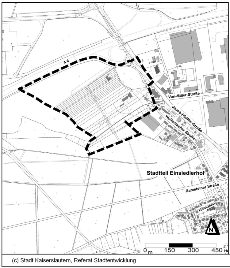 Die Graphik zeigt den Geltungsbereich der Teilaufhebungssatzung. © Stadt Kaiserslautern