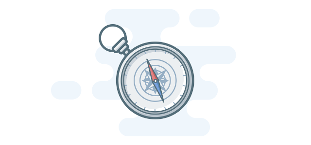 Zeichnung eines Kompasses