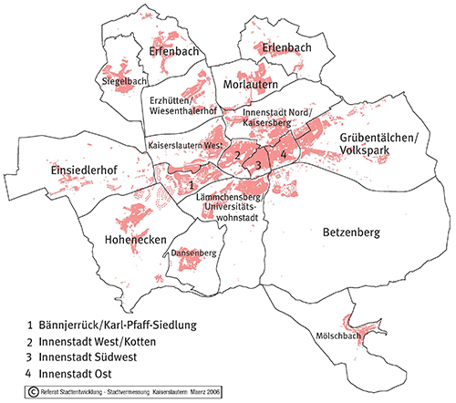 Kaiserslautern mit Ortsbezirken