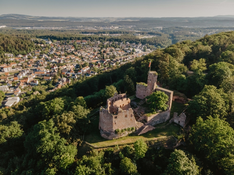 Luftaufnahme der Burg Hohenecken Thomas Linkel, Lizenz CC-BY