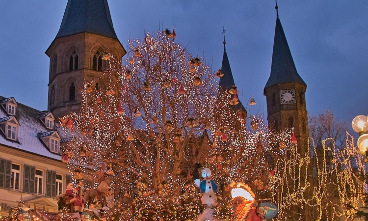 Abendstimmmung auf dem Weihnachtsmarkt © Stadt Kaiserslautern