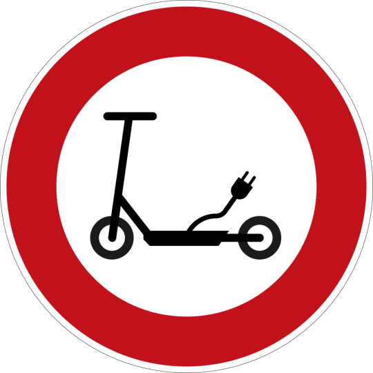 Verkehrsschild für E-Scooter