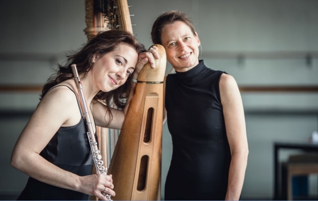 Sophie Barili, Querflöte, und Konstanze Licht, Harfe, vom Duo Lumière  © Duo Lumière